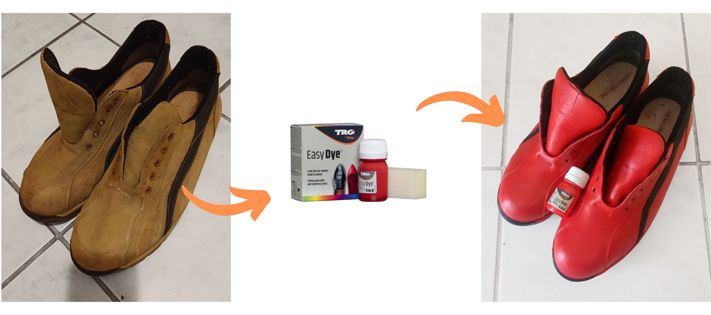 Czerwona Farba do butów Easy Dye TRG the One Light red 162